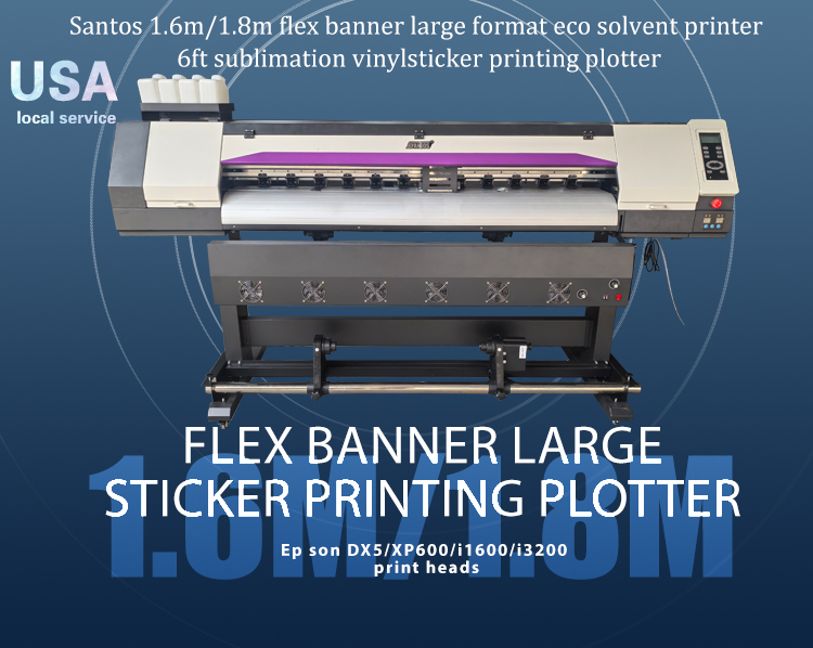 Impresora Eco Solvente Santos  - Commercial Vinyl Printing Machine reseña y precio