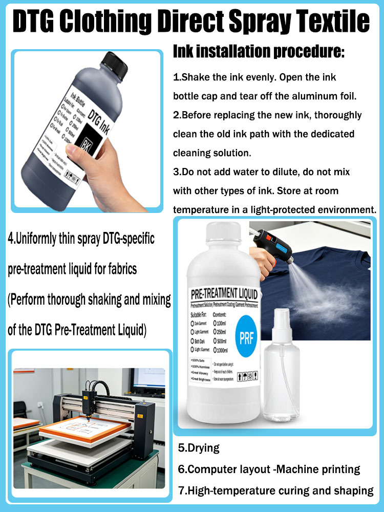 Tinta DTG de 250 ml para impre - Direct To Garment Ink reseña y precio